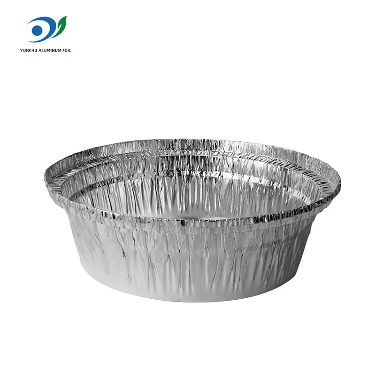 Round Air Fryer Catering Silver en aluminium en aluminium Conteneurs Round Air Fryer Catering Silver en aluminium en aluminium Conteneurs