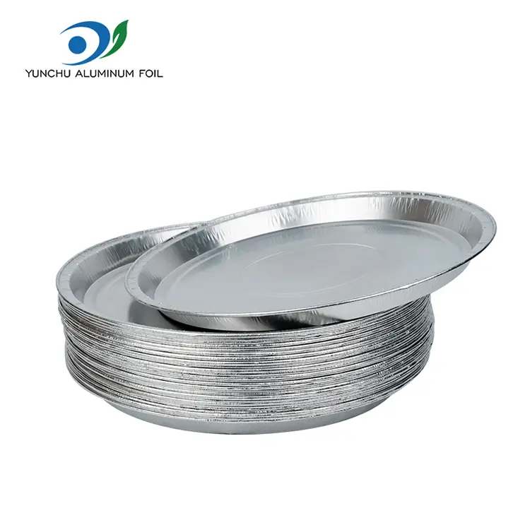 10-12 pouces pizza casserole en aluminium argent conteneurs de papier d'aluminium