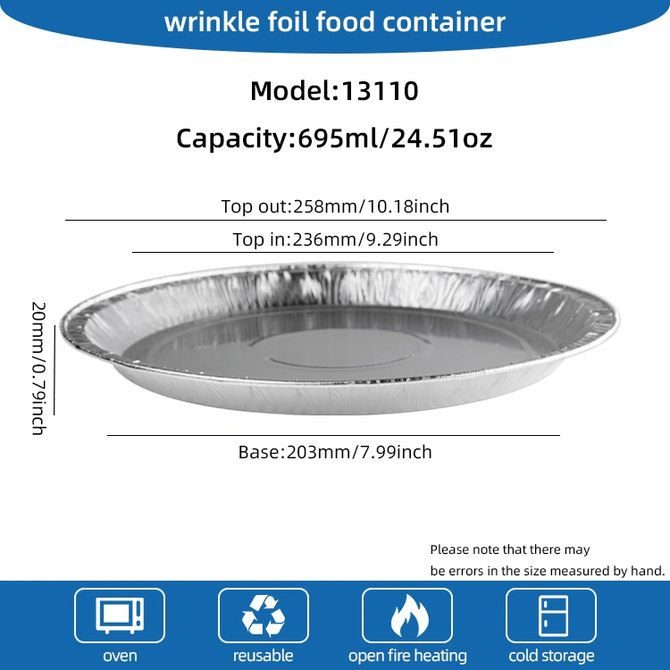 10 pouces pizza poêle argenté en aluminium en aluminium en aluminium