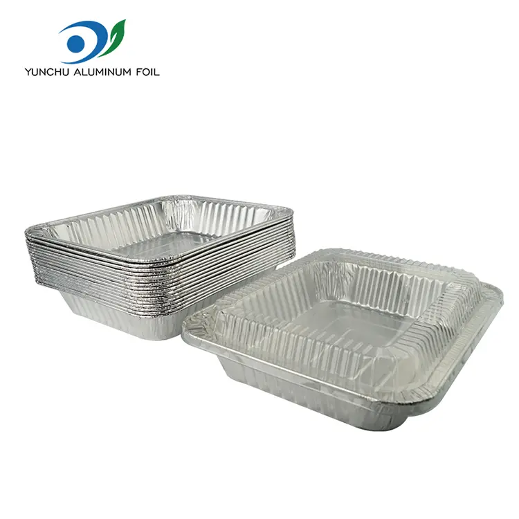 Plaque à plats rectangulaires Plaque de dinde récipient en aluminium en aluminium en aluminium