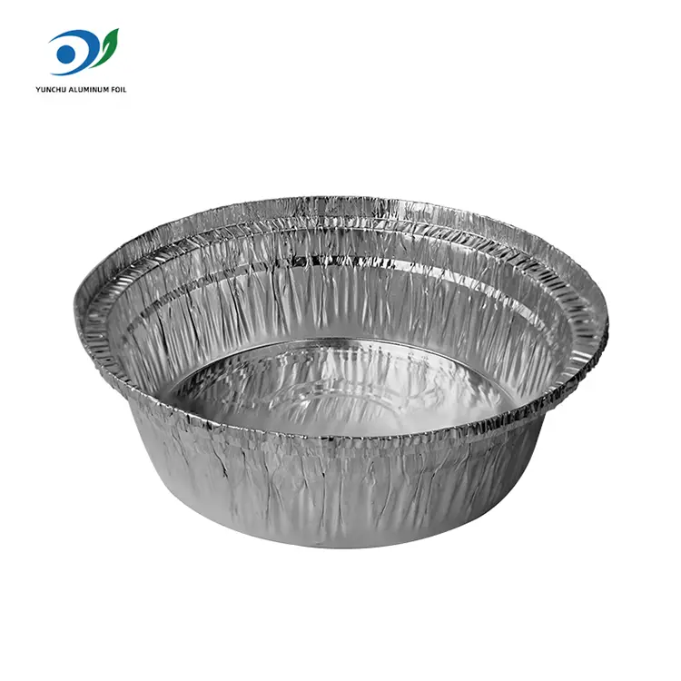 Round Air Fryer Catering Silver en aluminium en aluminium Conteneurs