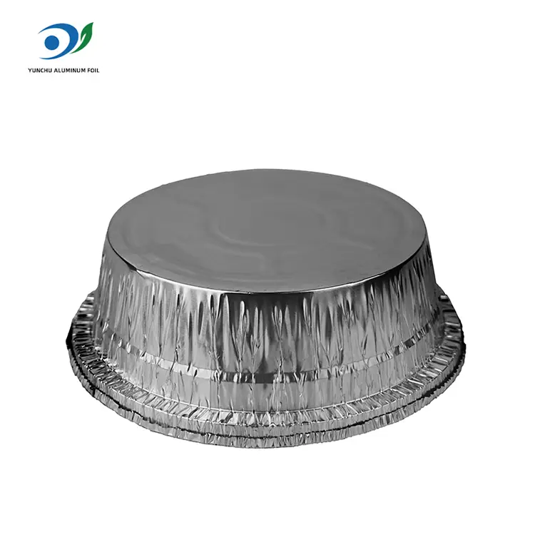 Round Air Fryer Catering Silver en aluminium en aluminium Conteneurs