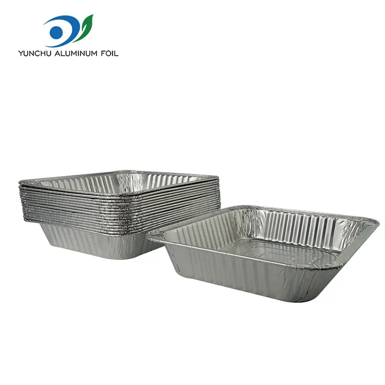 Plaque à plats rectangulaires Plaque de dinde récipient en aluminium en aluminium en aluminium