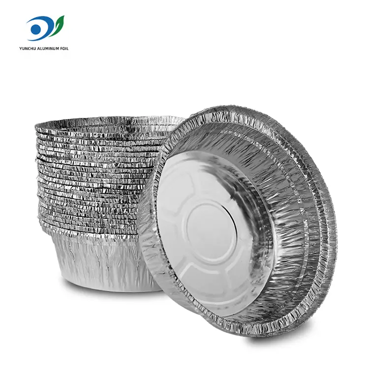 Round Air Fryer Catering Silver en aluminium en aluminium Conteneurs