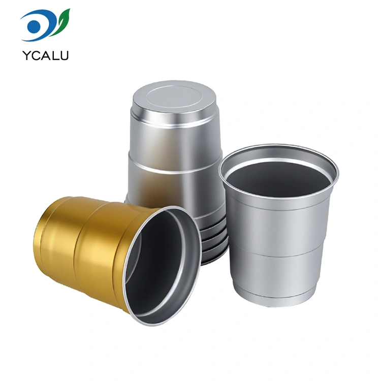 Tasse de boisson en aluminium de boisson froide en aluminium jetable de 9 oz