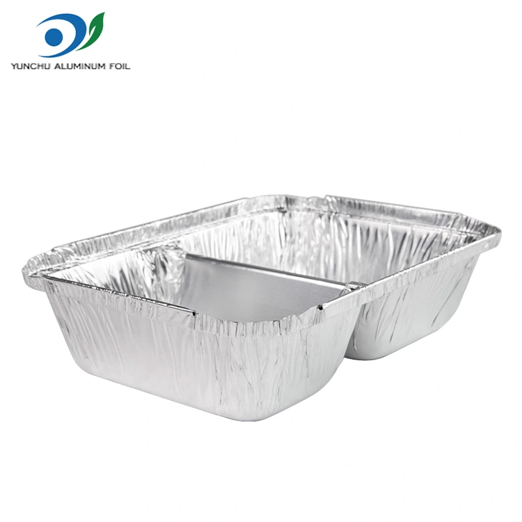 Compartiment jetable Fast Food Silver en aluminium en aluminium en aluminium