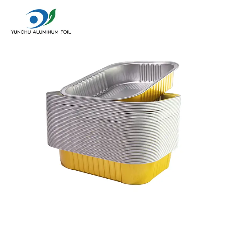 Conteneurs en aluminium à restauration rectangulaire jetable