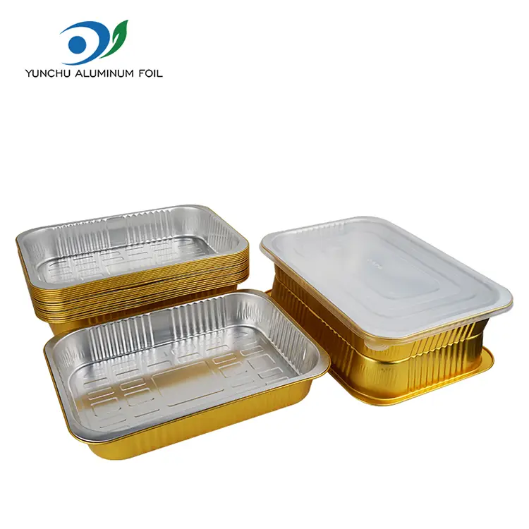 Couche à pâtisserie rectangulaire rectangulaire conteneurs de papier d'aluminium