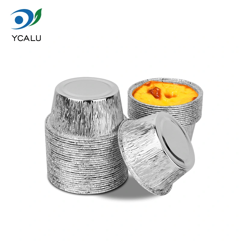 Plateau à gâteaux rond jetable, conteneurs argentés en papier d'aluminium Plateau à gâteaux rond jetable, conteneurs argentés en papier d'aluminium