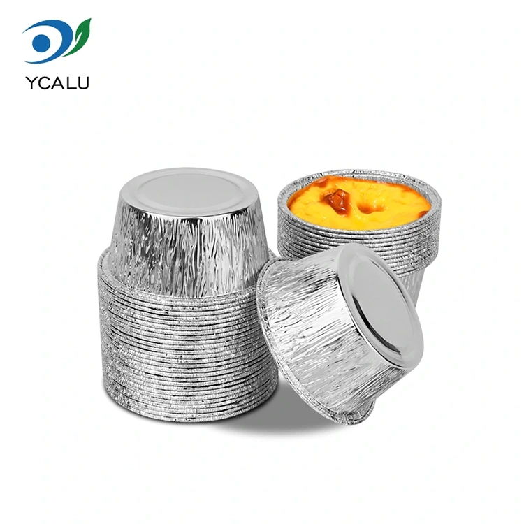 Plateau à gâteaux rond jetable, conteneurs argentés en papier d'aluminium Plateau à gâteaux rond jetable, conteneurs argentés en papier d'aluminium