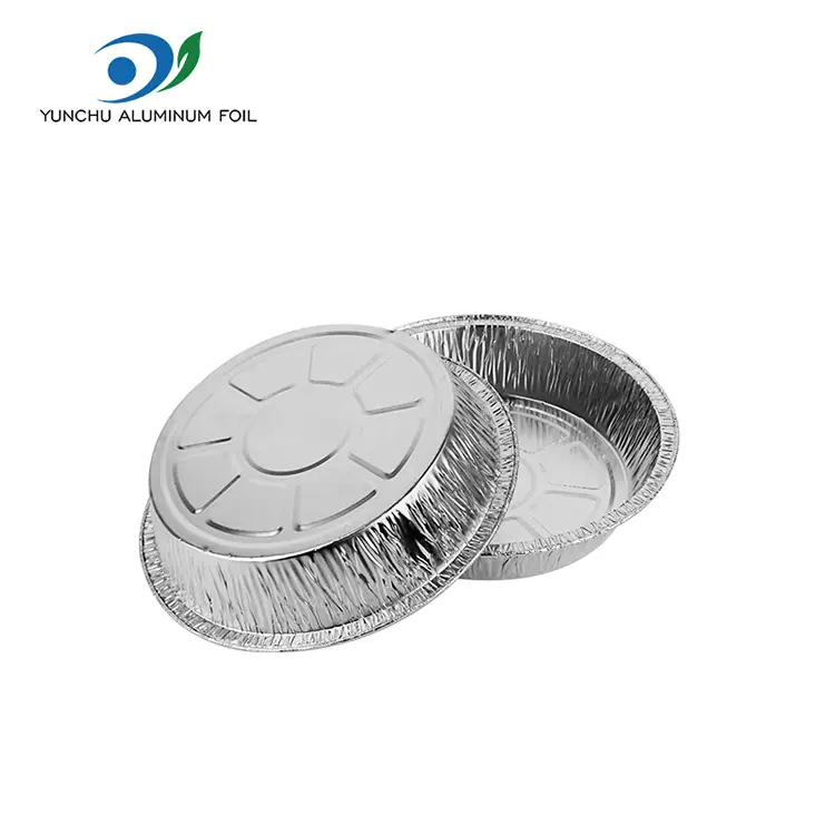 Conteneurs argentés ronds jetables de papier d'aluminium pour la nourriture à emporter