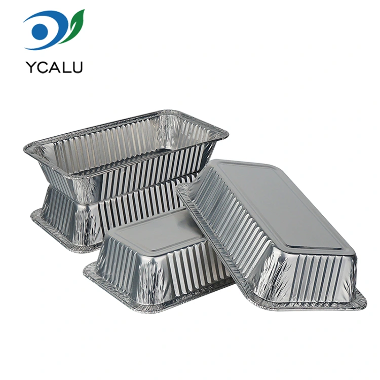 Récipients argentés jetables de nourriture de papier d'aluminium d'argent de friteuse d'air de gril de four de four