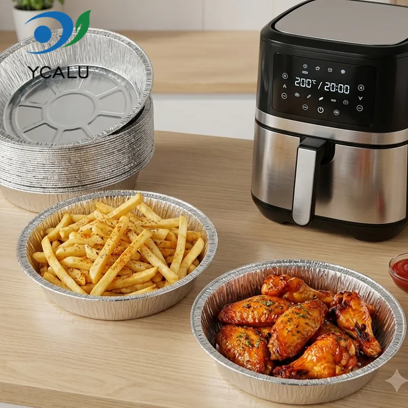 Récipients jetables en aluminium argenté pour la cuisson