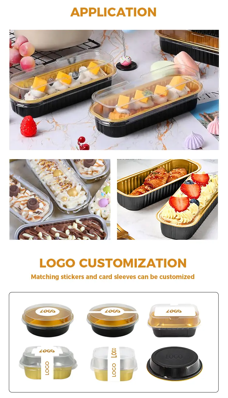 Rectangular Baking Smooth Wall Aluminum Foil Container
