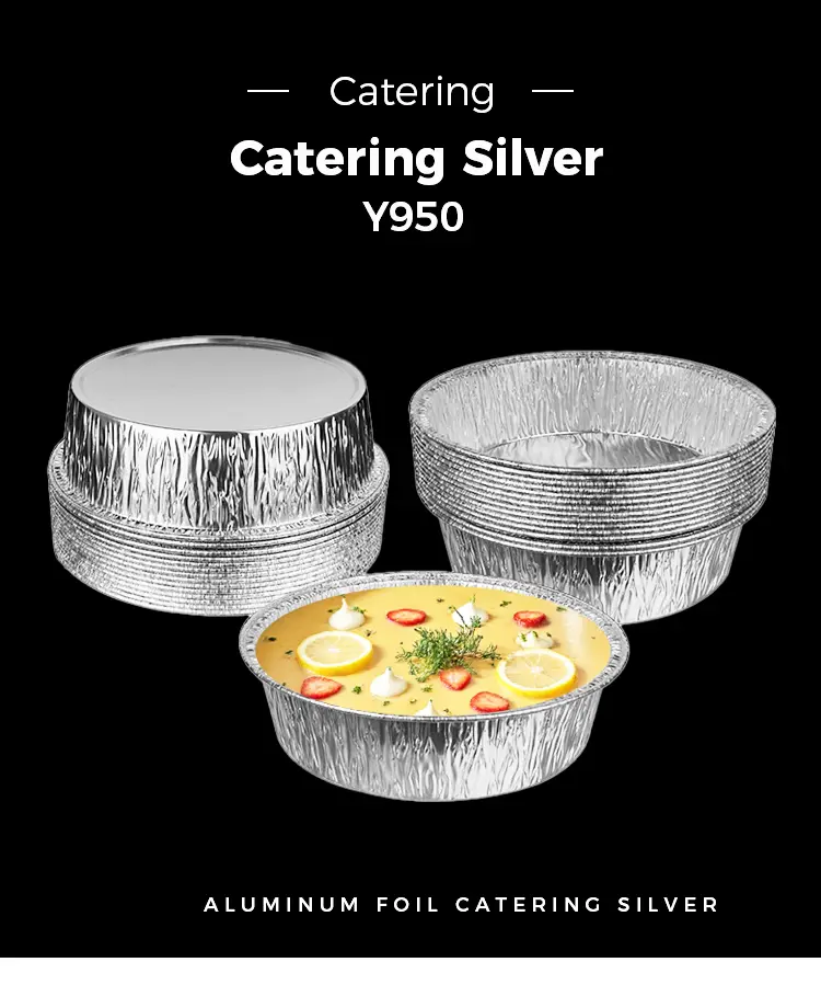 Round air fryer Silver Aluminum Foil Containers