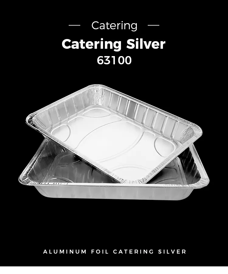 Large-capacity take-out baking tray Silver Aluminum Foil Containers