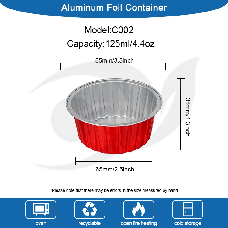 Récipients en papier d'aluminium à parois lisses pour cupcakes colorés cuits une fois
