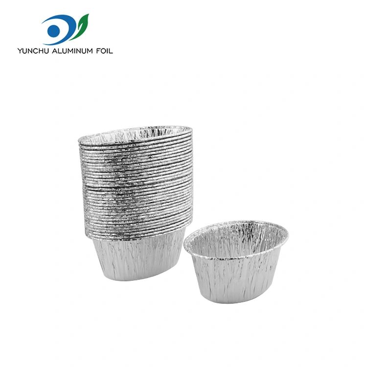 Récipient alimentaire ovale en papier d'aluminium argenté pour gâteau cuit à la vapeur Récipient alimentaire ovale en papier d'aluminium argenté pour gâteau cuit à la vapeur