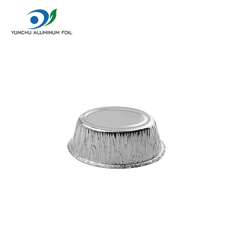 Récipient alimentaire ovale en papier d'aluminium argenté pour gâteau cuit à la vapeur