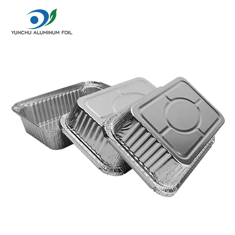 Rond Round Fryer Grill Silver Aluminium Foil Aliments Récipient