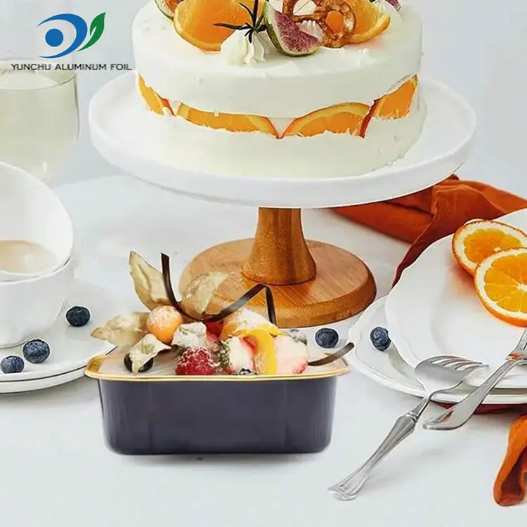 Couleur de boulangerie rectangulaire Conteneurs en aluminium en aluminium