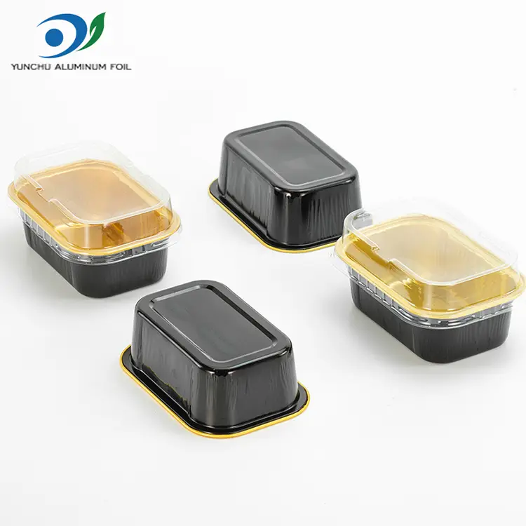 Couleur de boulangerie rectangulaire Conteneurs en aluminium en aluminium