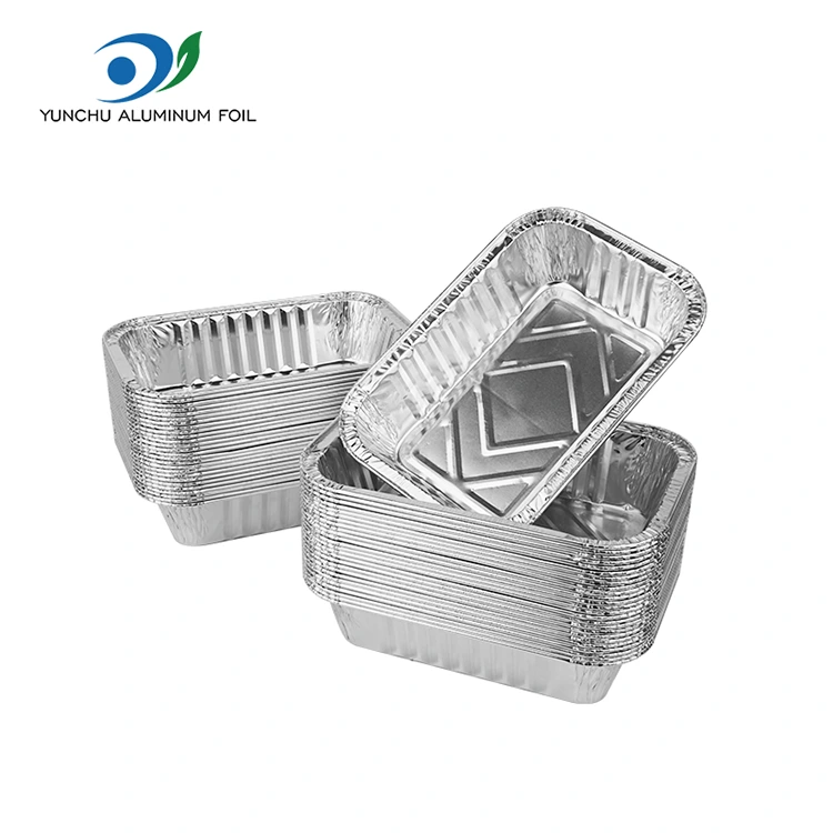 Récipient de boulangerie rectangulaire en aluminium en aluminium