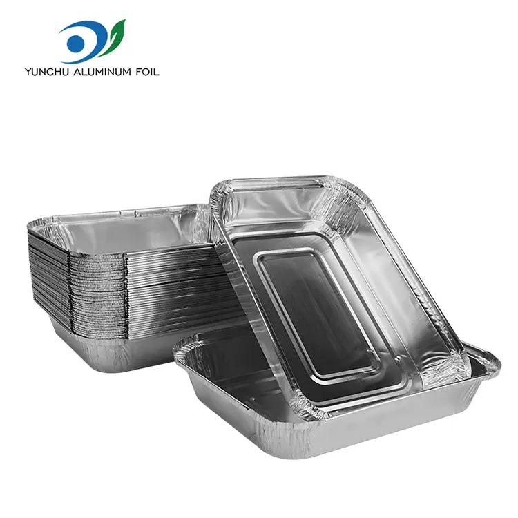 Couche à pâtisserie rectangulaire Conteneurs en aluminium en aluminium