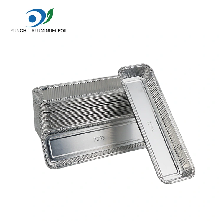Pain rectangulaire à pain à air récipient en aluminium argent en aluminium
