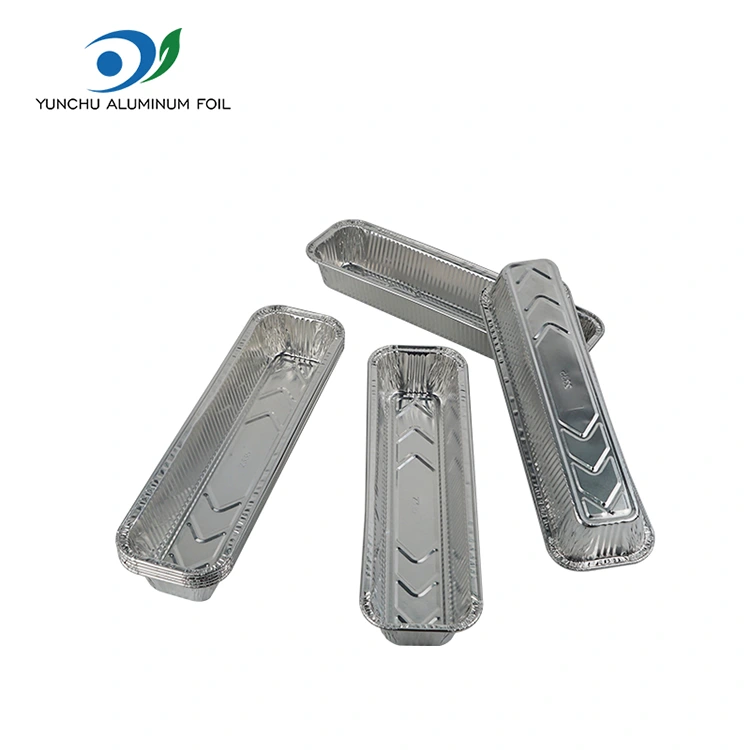 Plateau à pain rectangulaire cuit argenté en aluminium en aluminium en aluminium