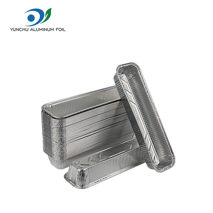 Plateau à pain rectangulaire cuit argenté en aluminium en aluminium en aluminium