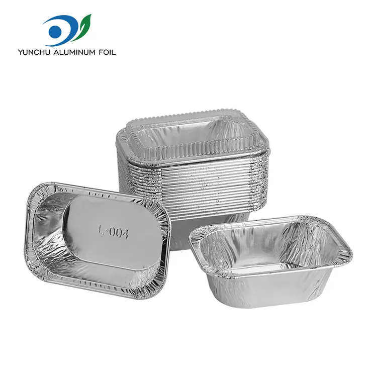 Récipients en aluminium à gâteaux rectangulaires Récipients en aluminium