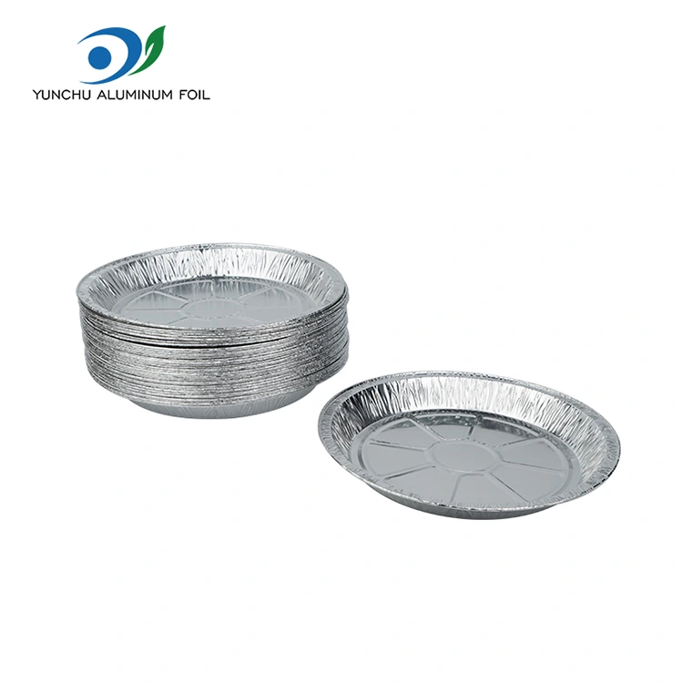 Fryer à air rond à emporter en aluminium argent en aluminium en aluminium