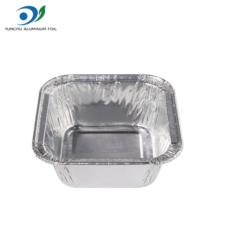 Conteneurs en aluminium en aluminium argenté à air carré