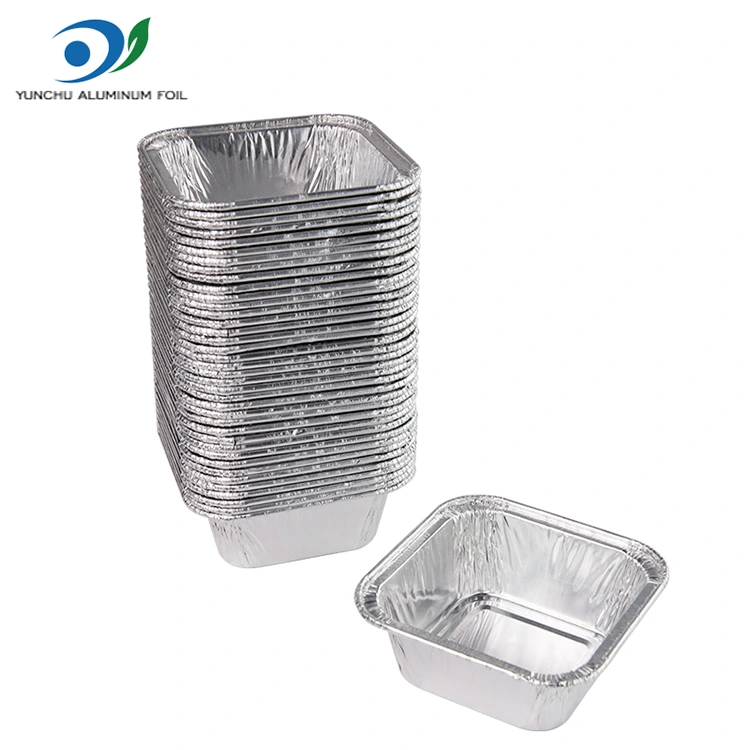 Conteneurs en aluminium en aluminium argenté à air carré