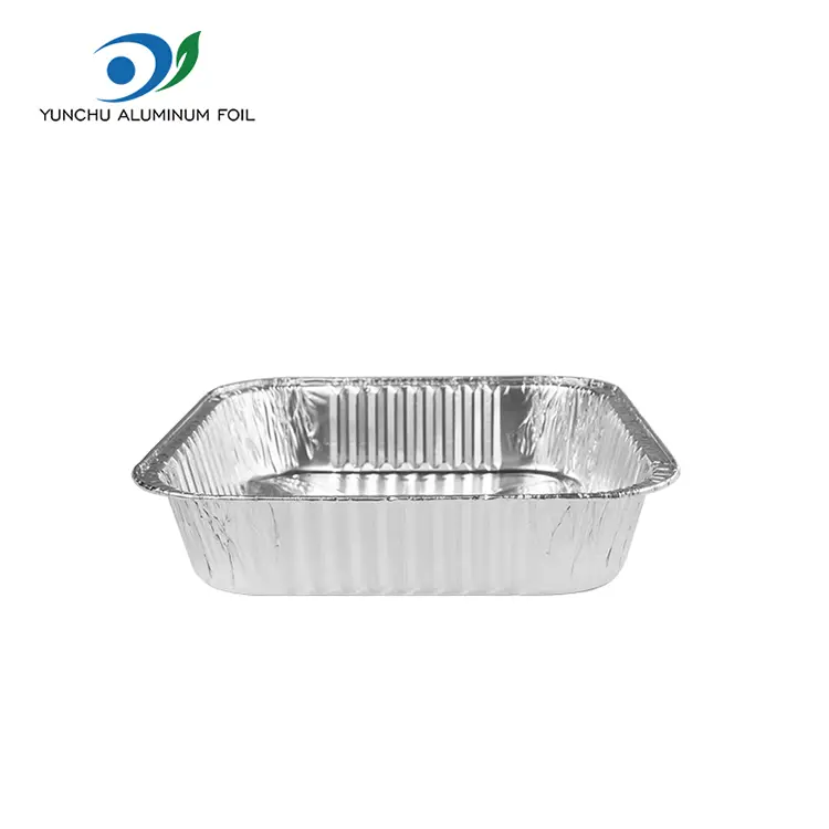 Conteneurs carrés à emporter de papier d'aluminium pour l'emballage alimentaire et la restauration Conteneurs carrés à emporter de papier d'aluminium pour l'emballage alimentaire et la restauration
