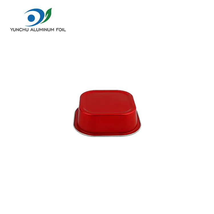 Carré Conteneurs de papier d'aluminium à paroi lisse et épaissie