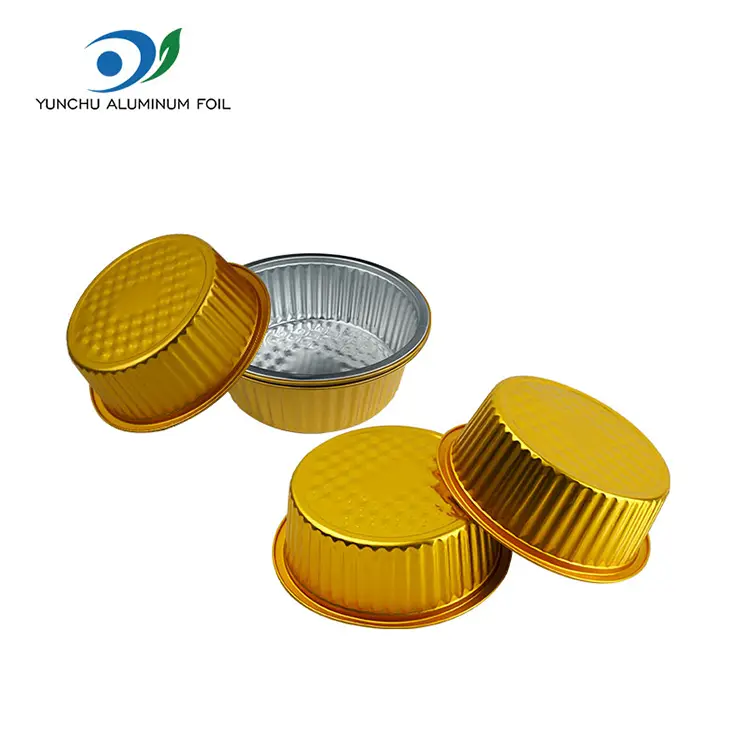 Small Pot Hot Pot Golden Round Round en aluminium Conteneurs