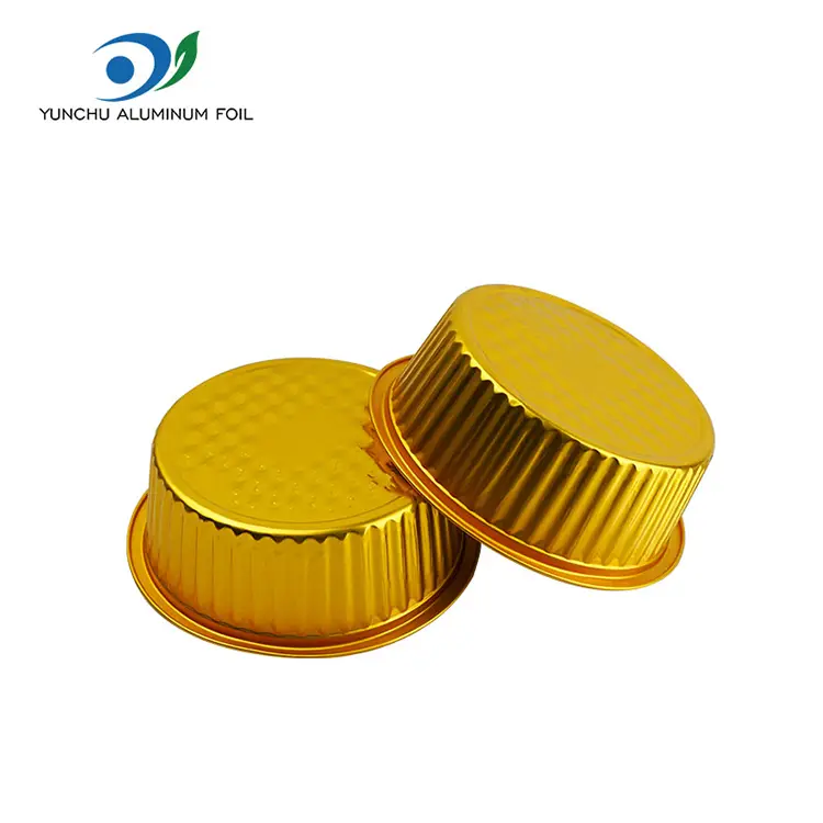 Small Pot Hot Pot Golden Round Round en aluminium Conteneurs