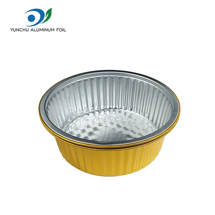 Small Pot Hot Pot Golden Round Round en aluminium Conteneurs